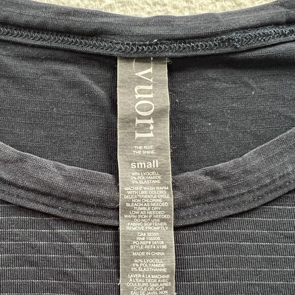 Vuori Shirt Men Ink Navy Blue Stripe Linear Tech Performance Short Sleeve Tee S - Picture 5 of 10